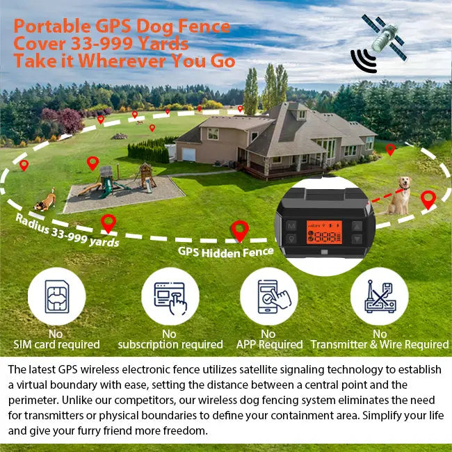 F810 GPS Wireless Dog Fence - PETHEY